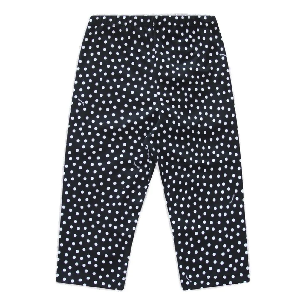 Monnalisa Polka-Dot Printed Elasticated Waistband Leggings