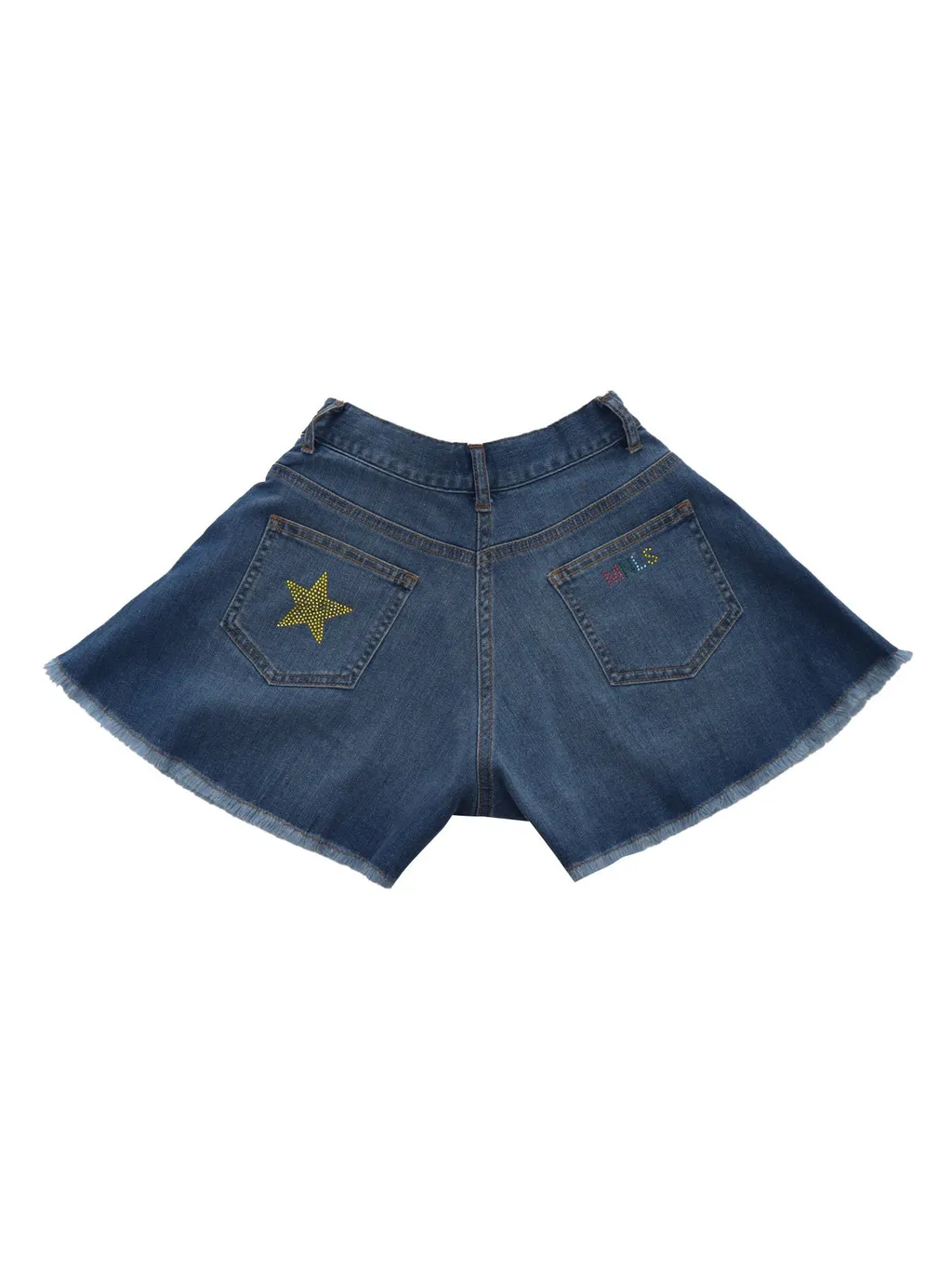 Monnalisa Star-Embellished Denim Shorts