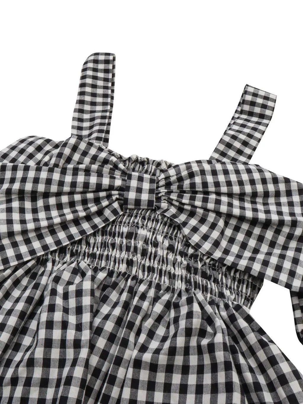 Monnalisa Bow-Detailed Checked Blouse
