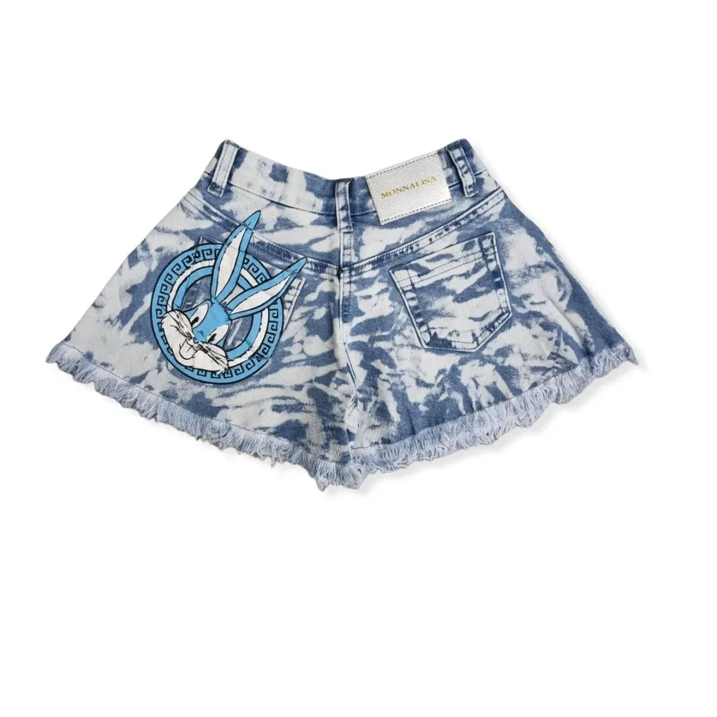 Monnalisa Bugs Bunny Denim Shorts