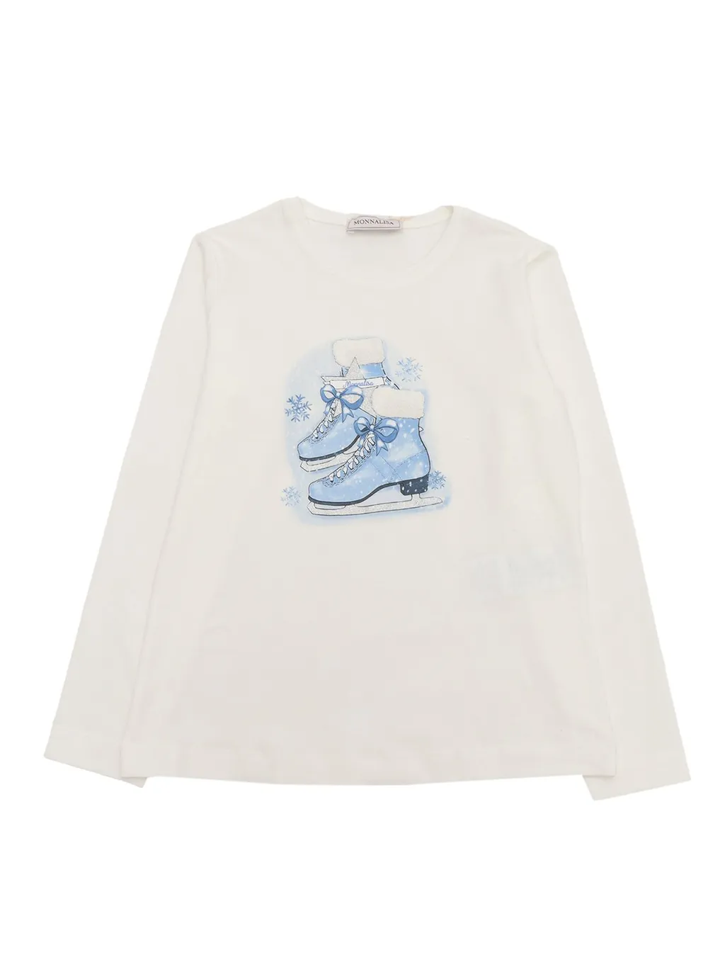 Monnalisa Skates-Printed Crewneck T-Shirt