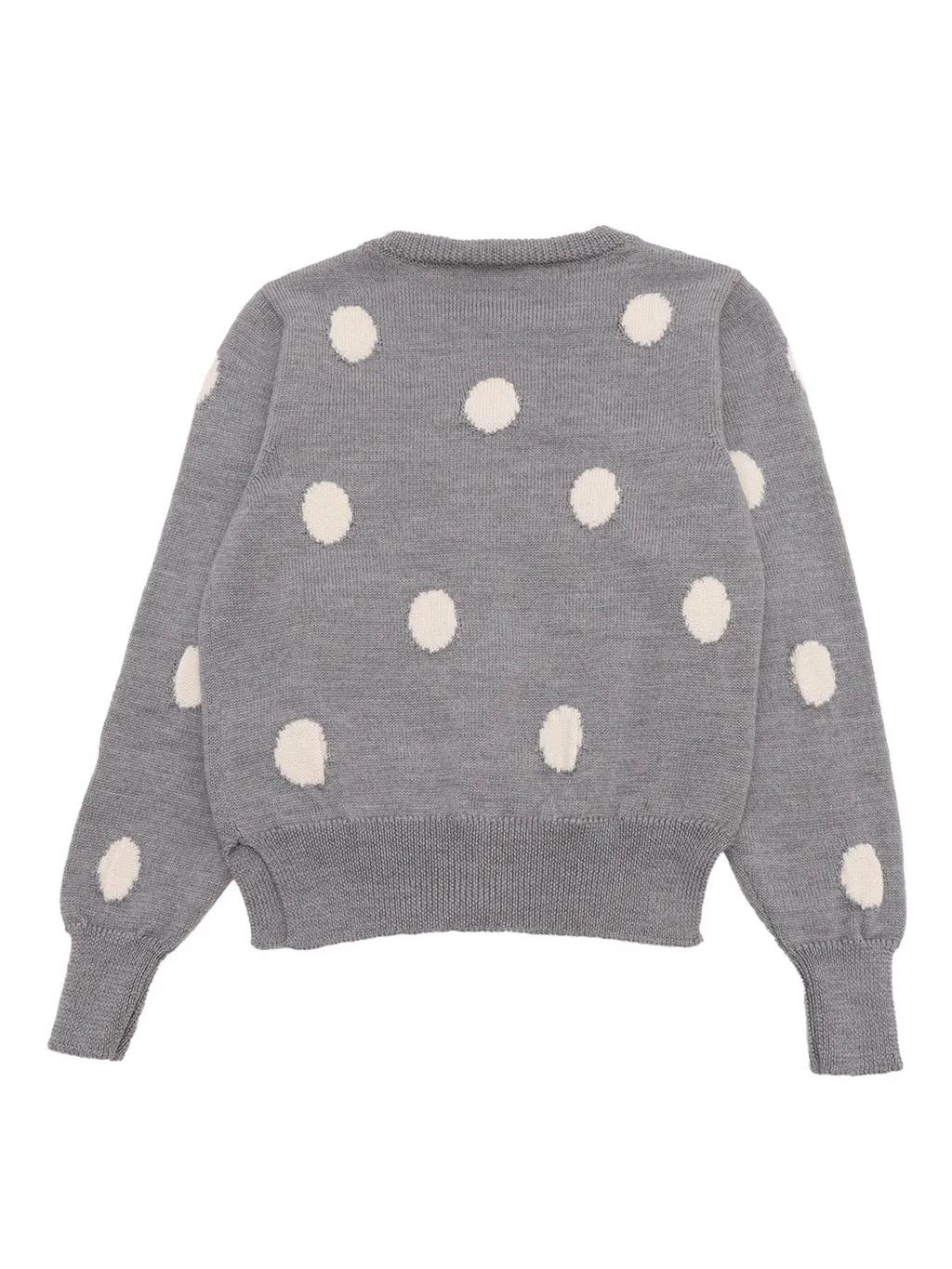 Monnalisa Logo Plaque Polka-Dot Cardigan