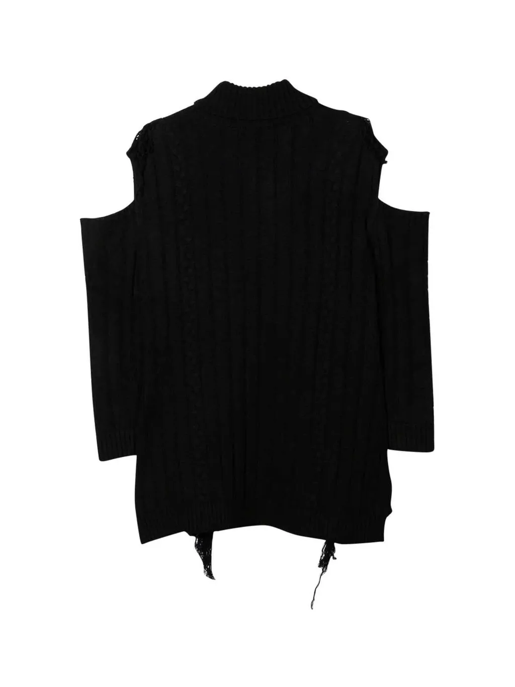Monnalisa Cut Out Fringe Detailed Jumper