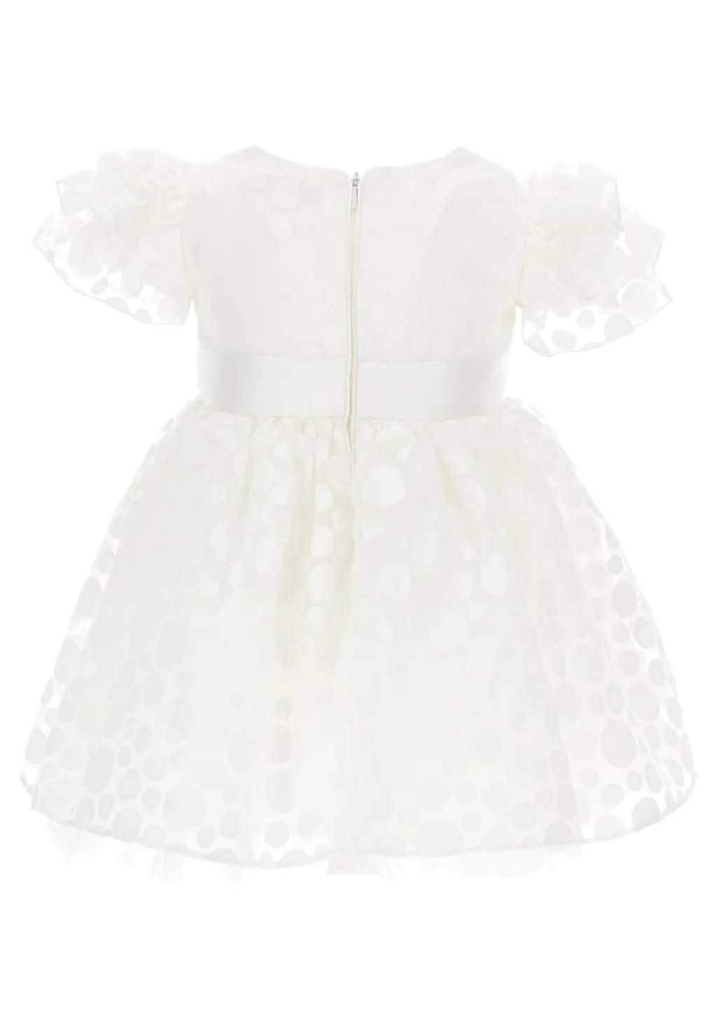 Monnalisa Polka Dot Printed Ruffled Dress