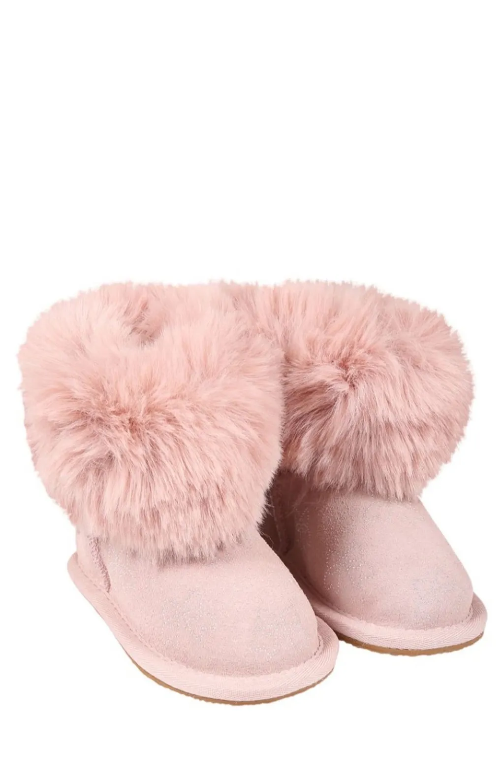 Monnalisa Fur-Ankle Round-Toe Boots