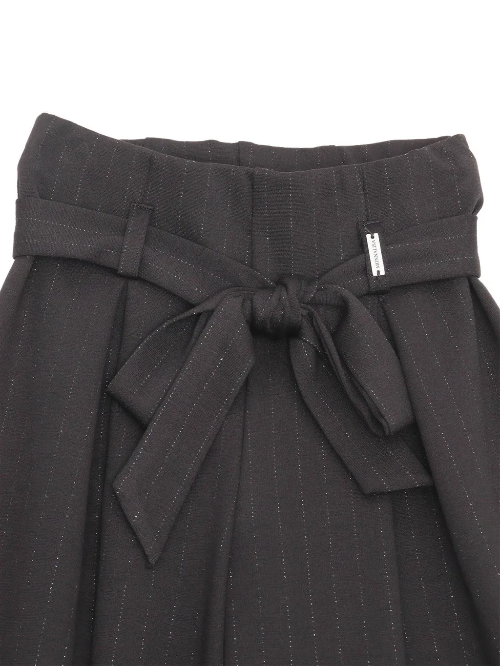 Monnalisa Logo-Patch Belted Straight Leg Trousers