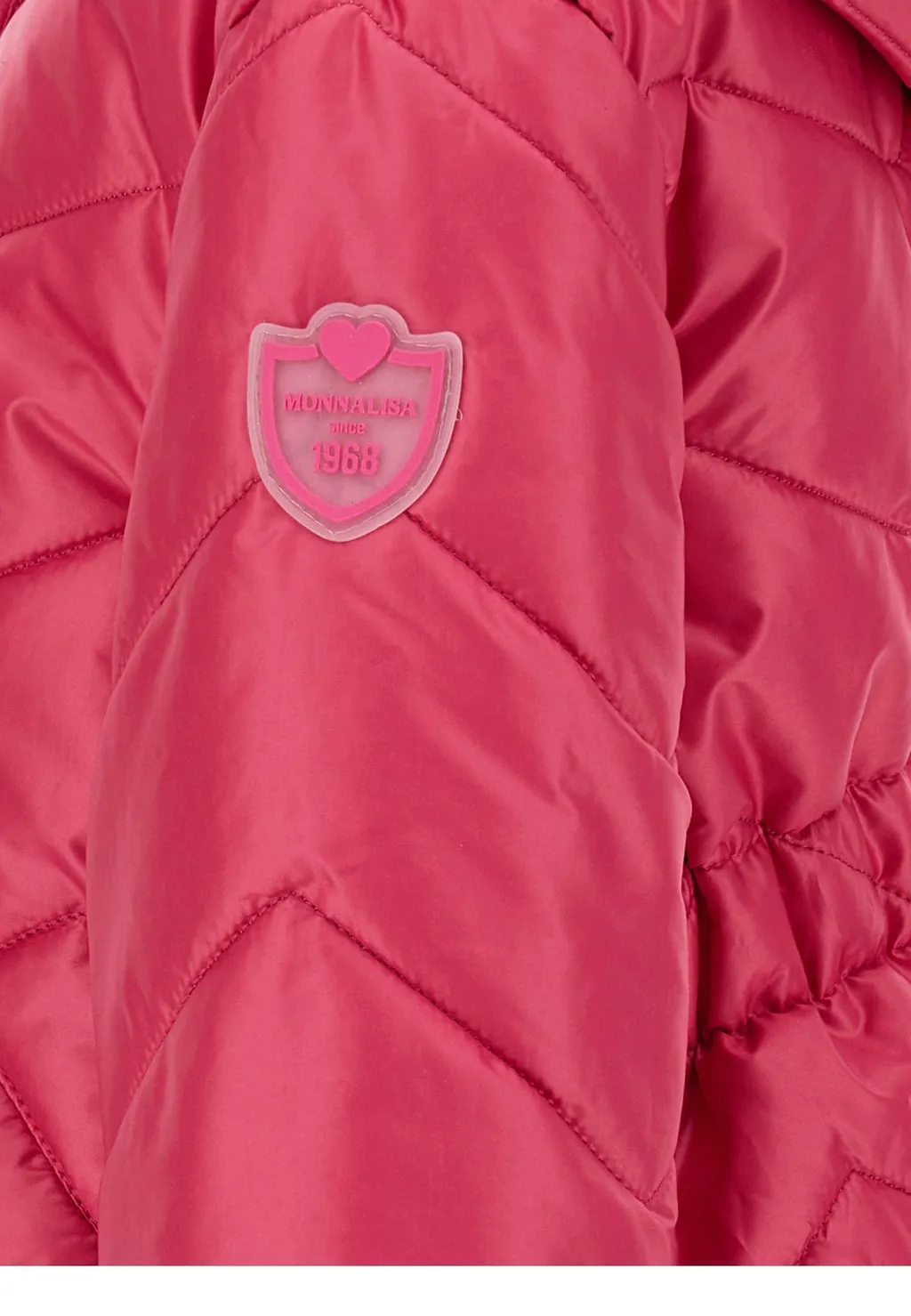Monnalisa Logo Patch Quilted Hooded Down Jacket
