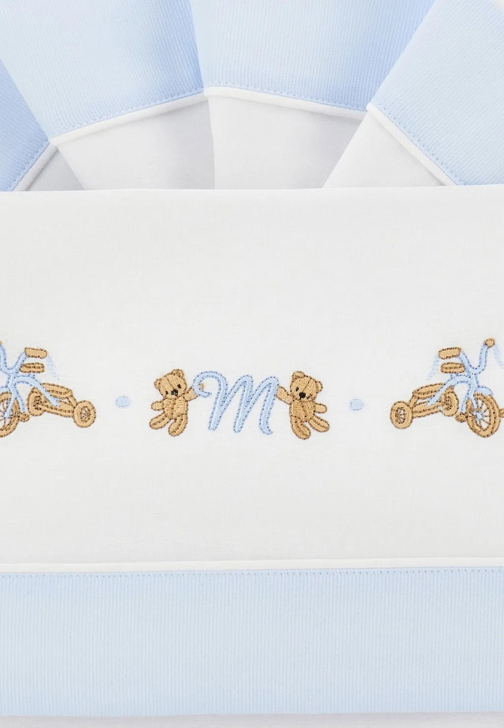 Monnalisa Embroidered Design Elasticated Trim Sheet Set