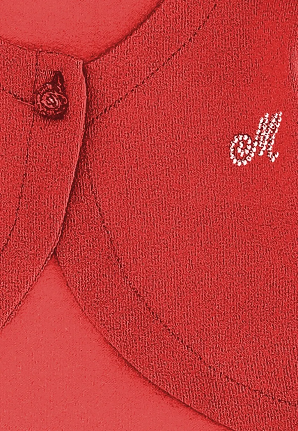 Monnalisa Rounded Cover-Up Cropped Cardigan