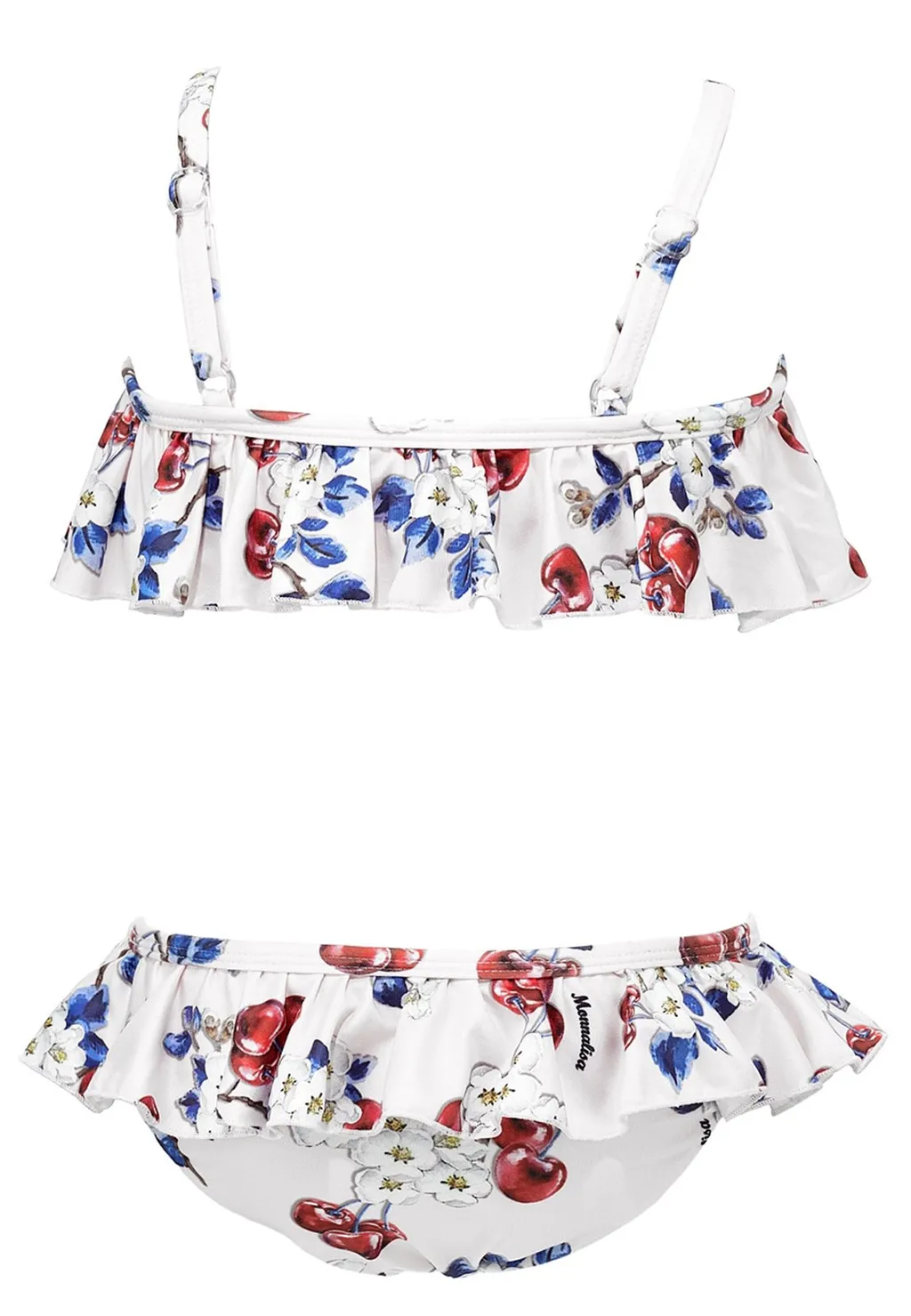 Monnalisa Floral-Printed Ruffled Stretched Bikini Set