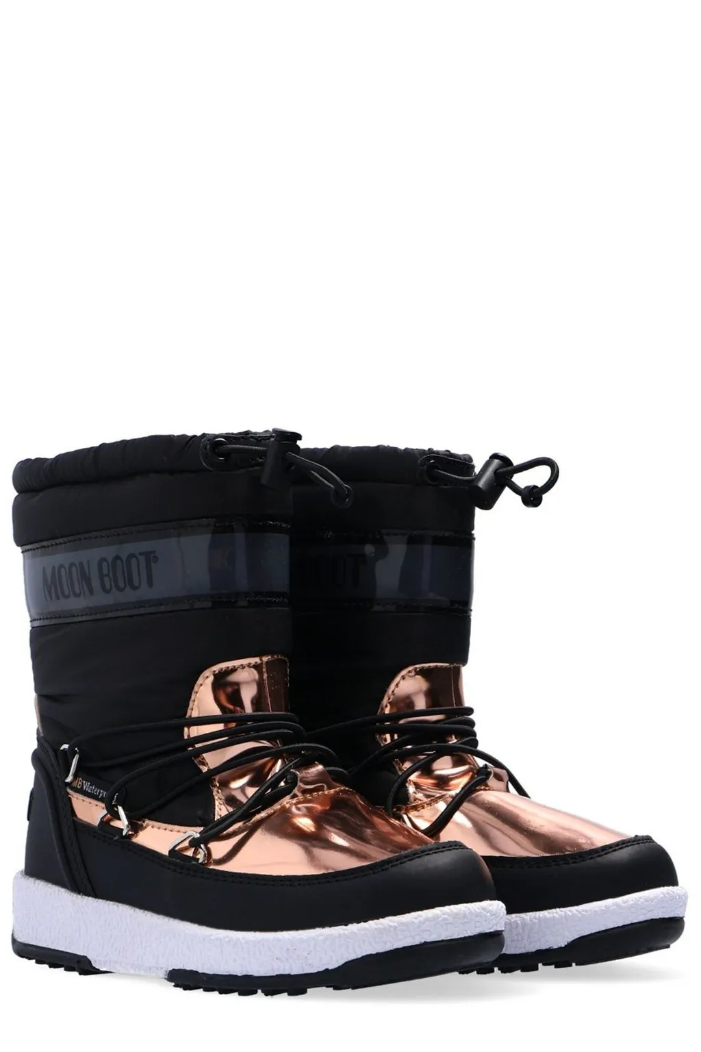 Moon Boot Kids Metallic Effect Lace-Up Snow Boots