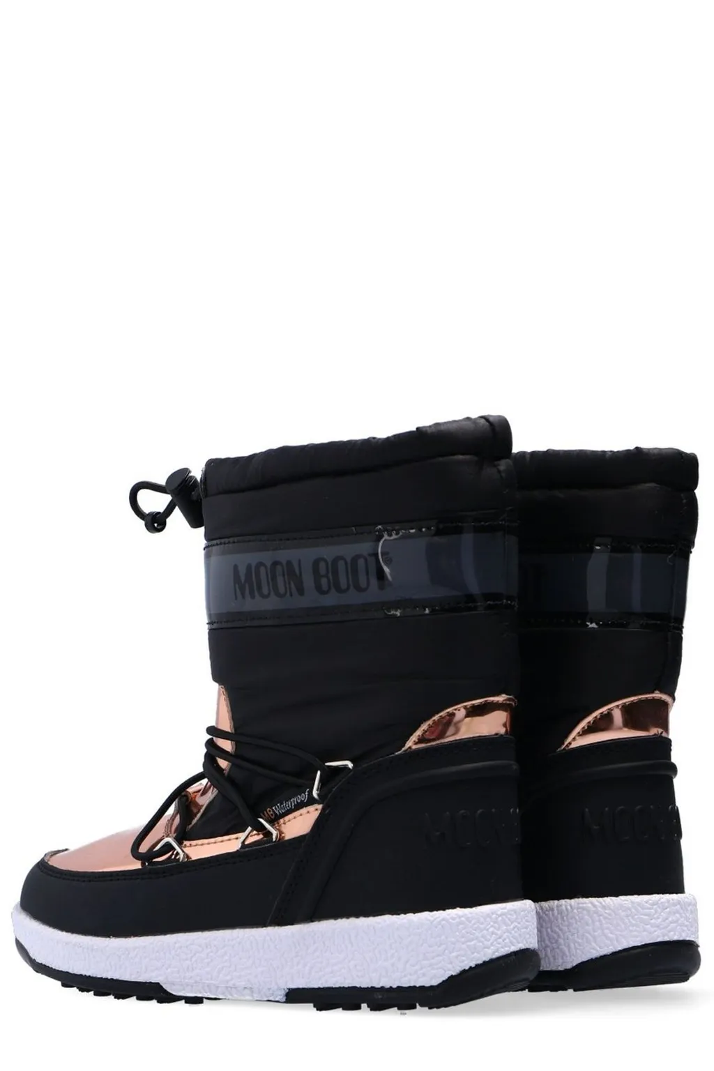 Moon Boot Kids Metallic Effect Lace-Up Snow Boots