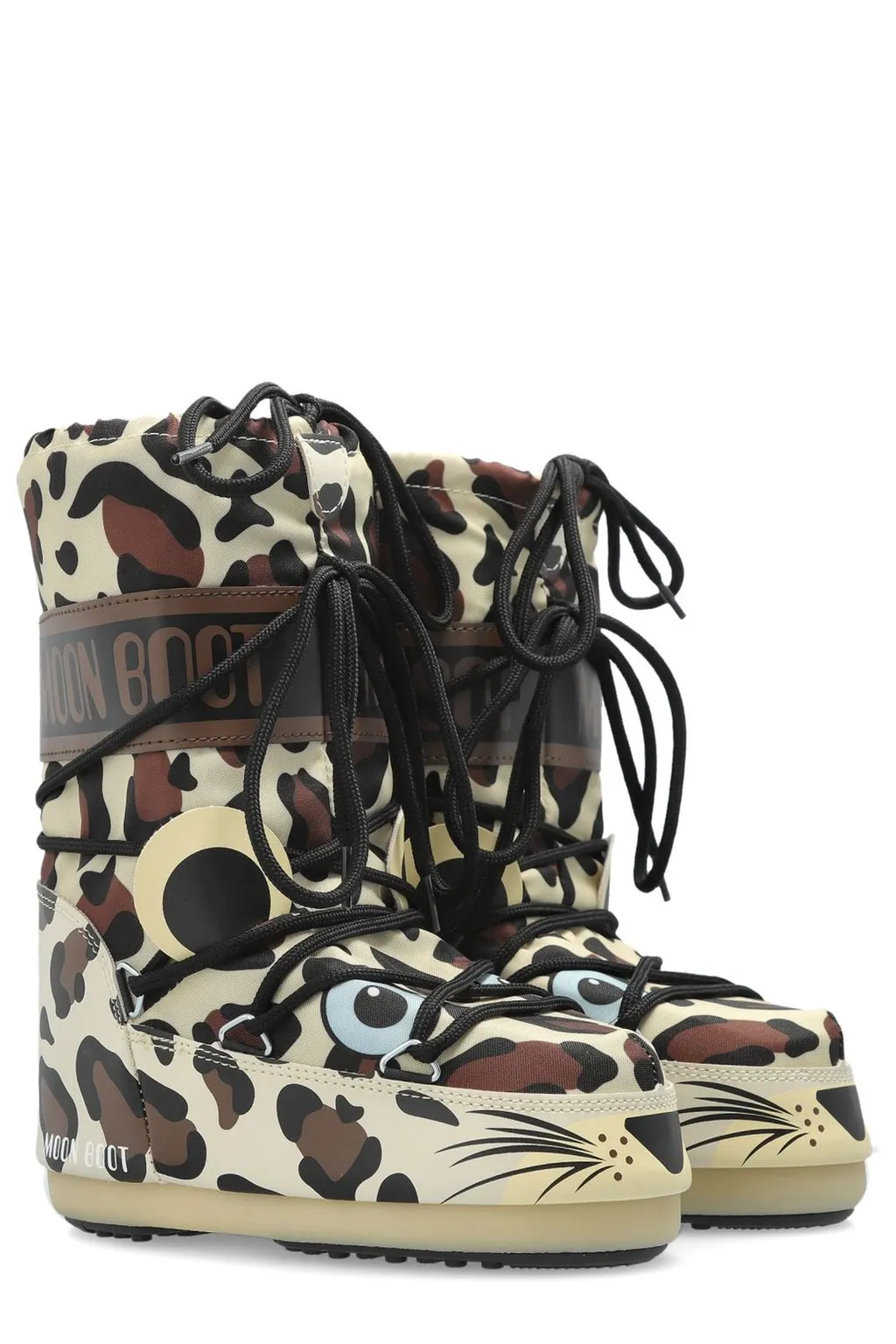 Moon Boot Kids Icon Animal Printed Snow Boots
