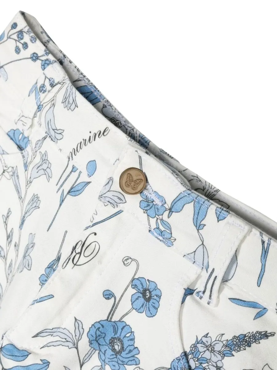 Miss Blumarine Floral Patterned Shorts