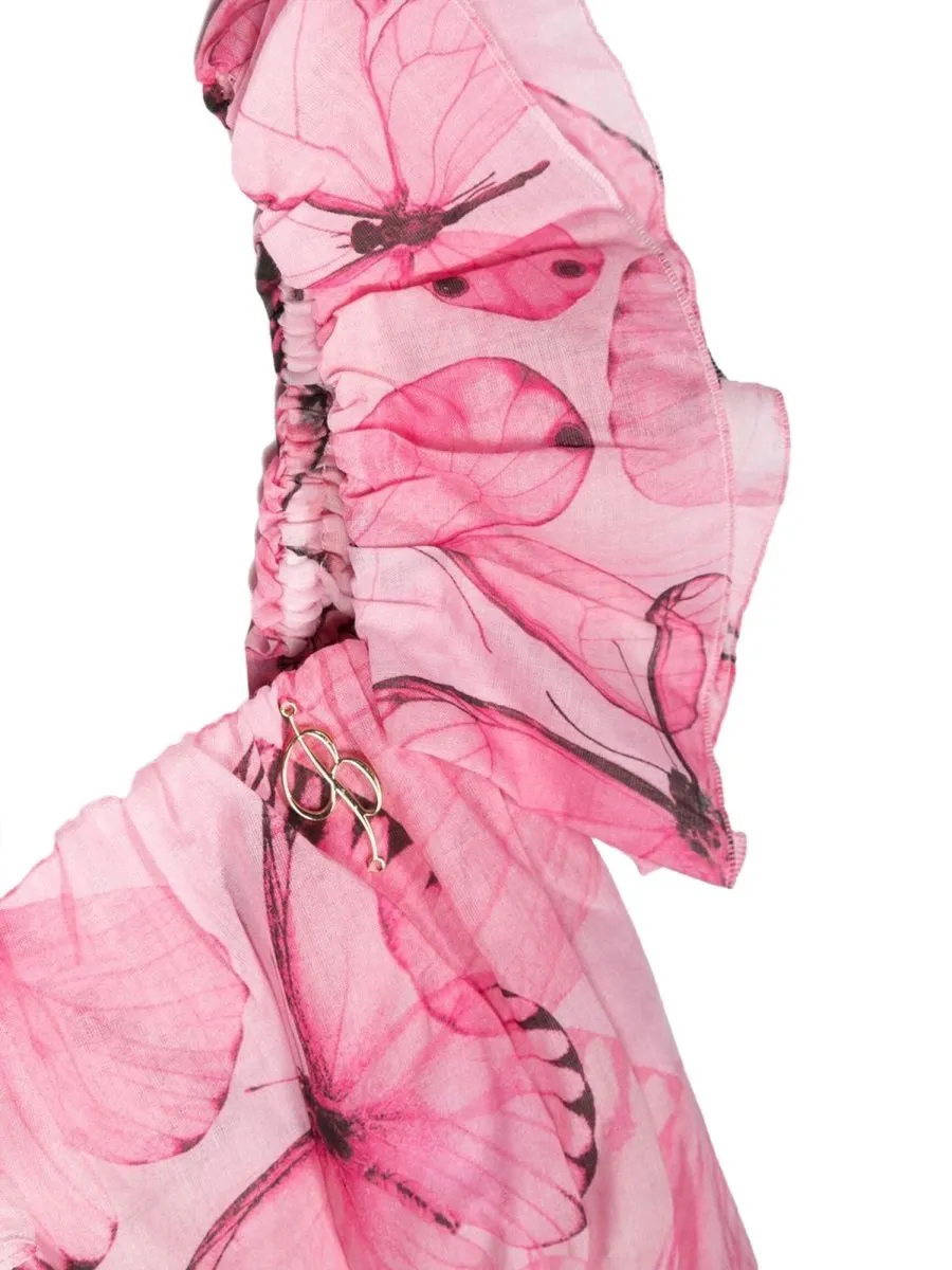Miss Blumarine Butterfly Print Top