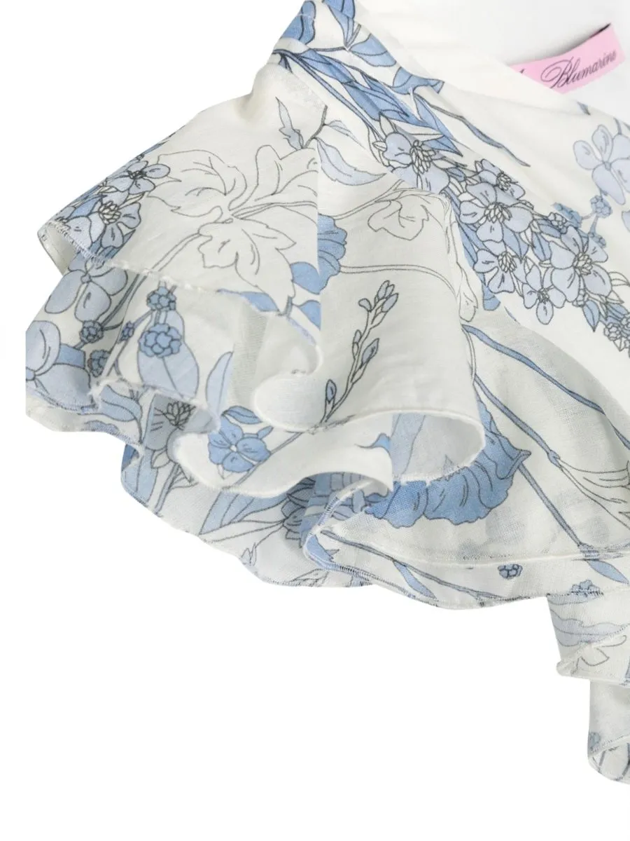 Miss Blumarine Floral Print Dress