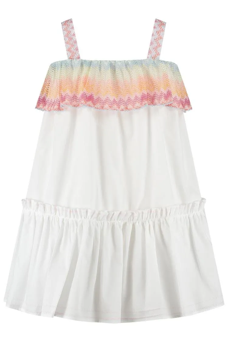 Missoni Kids Chevron-Detailed Ruffled Dress