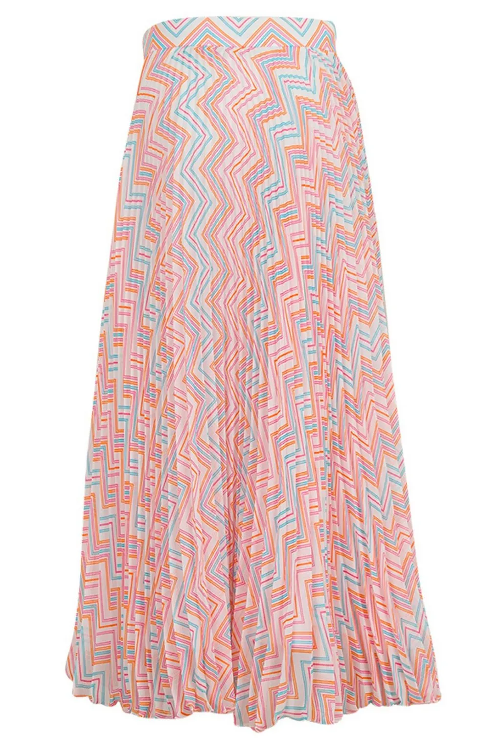 Missoni Kids Zigzag Patterned Pleated Skirt