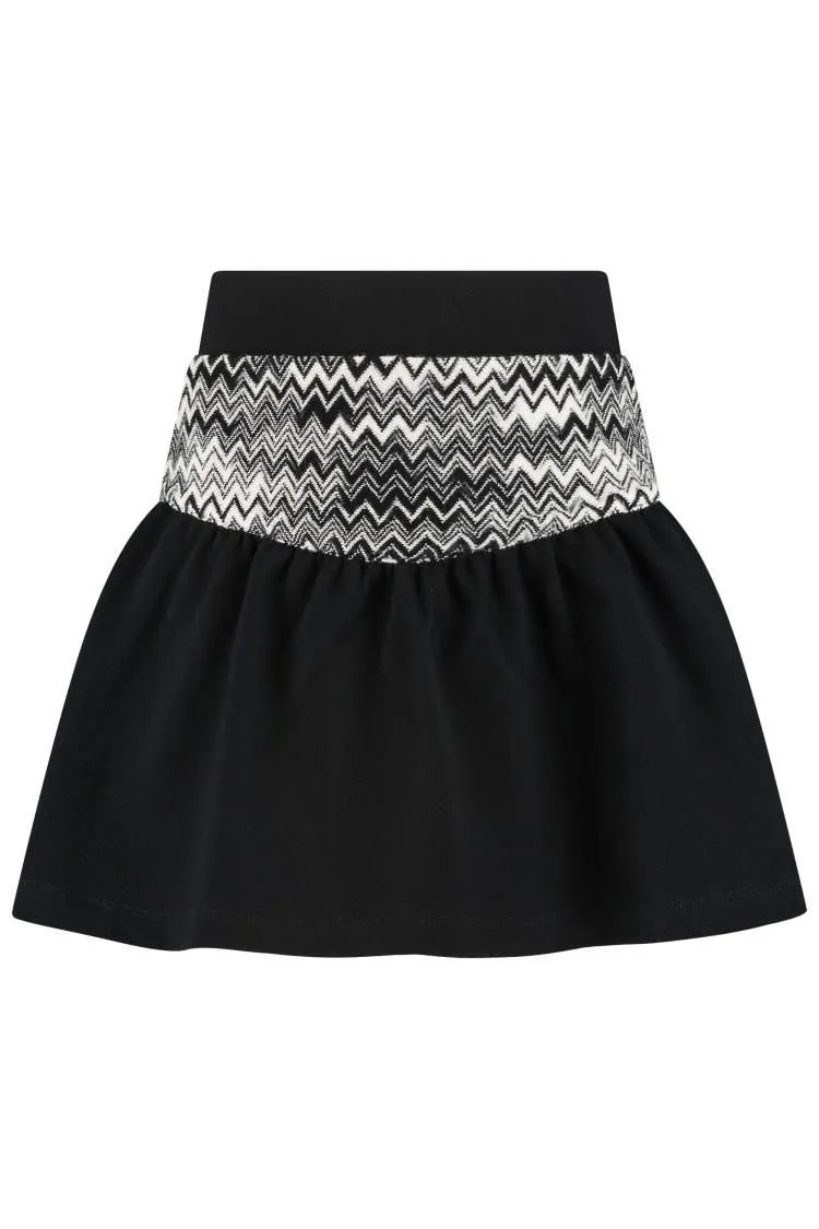 Missoni Kids Zig-Zag Detailed Fleece Skirt