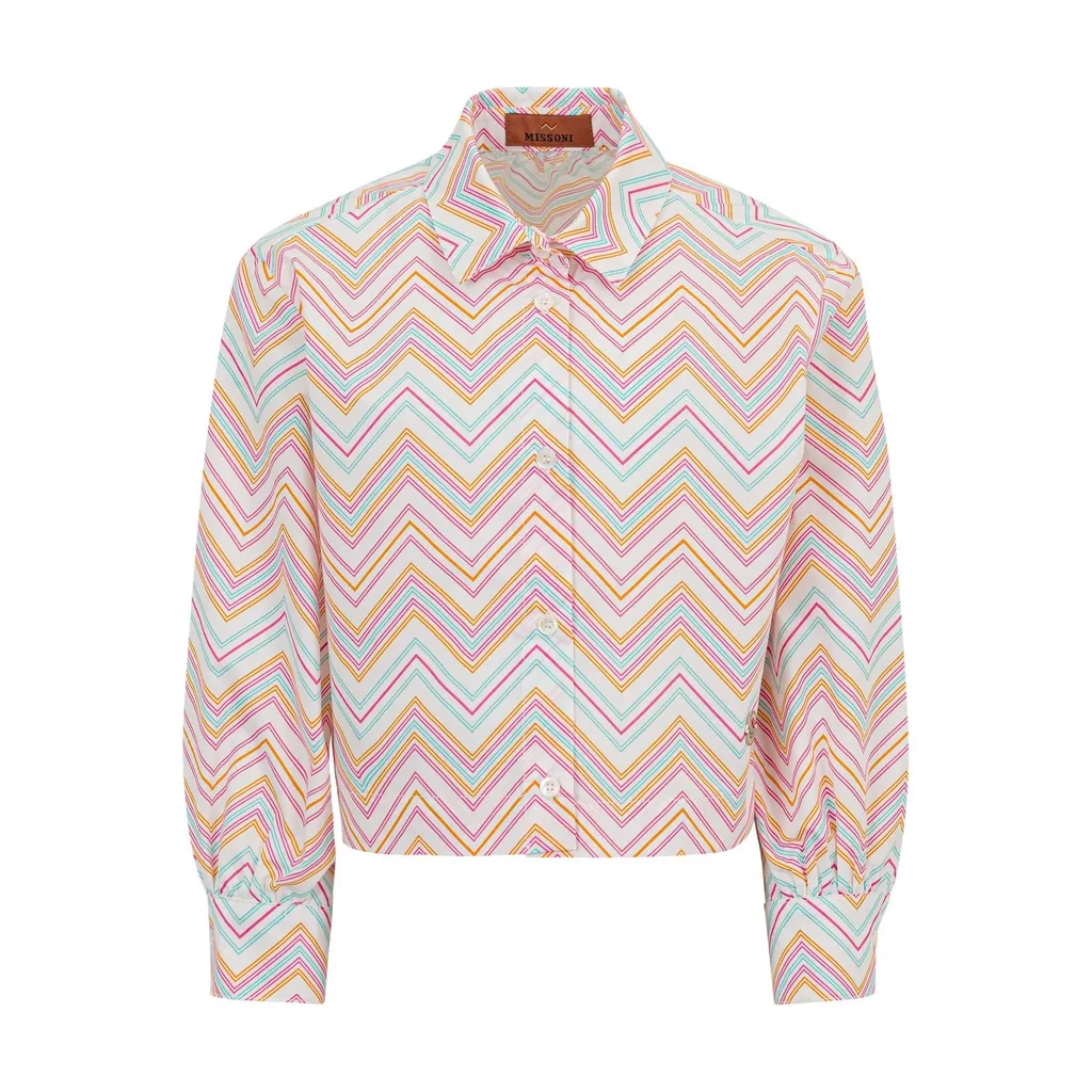 Missoni Kids Logo Plaque Zigzag Shirt