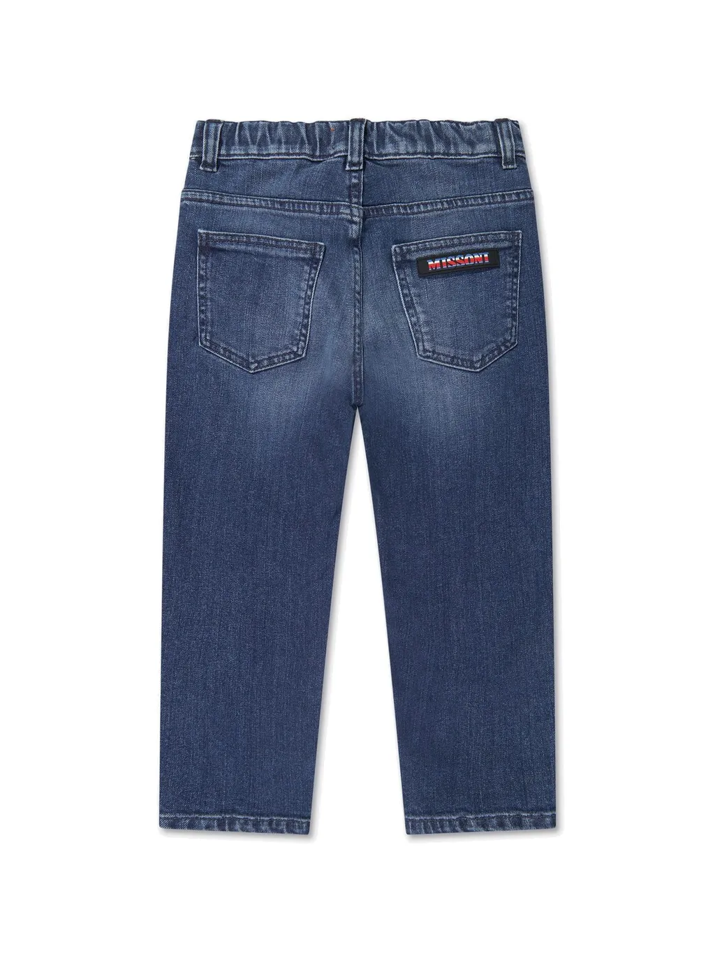 Missoni Kids Logo Patch Tapered Leg Jeans