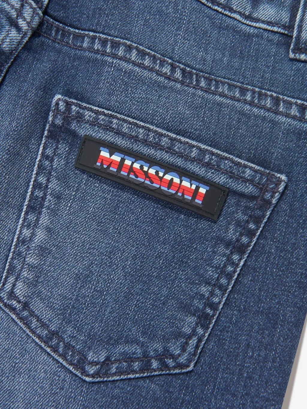 Missoni Kids Logo Patch Tapered Leg Jeans