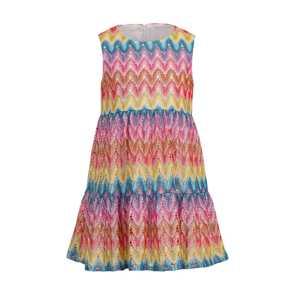Missoni Kids Zigzag Patterned Sleeveless Dress