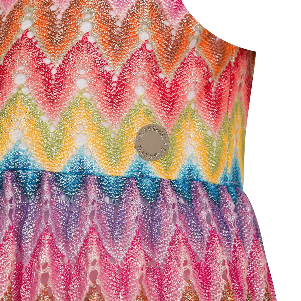 Missoni Kids Zigzag Patterned Sleeveless Dress