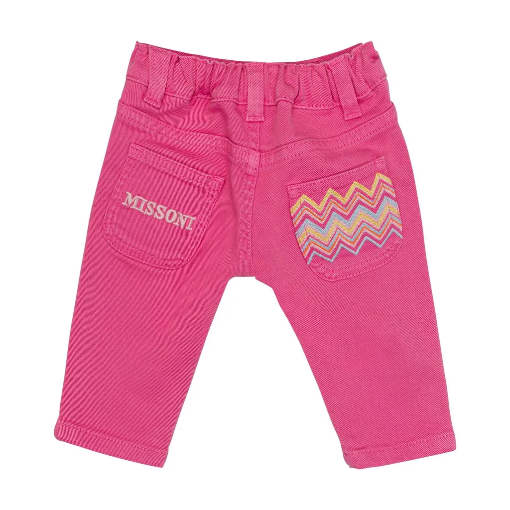 Missoni Kids Kids Zigzag-Embroidered Tapered-Leg Trousers