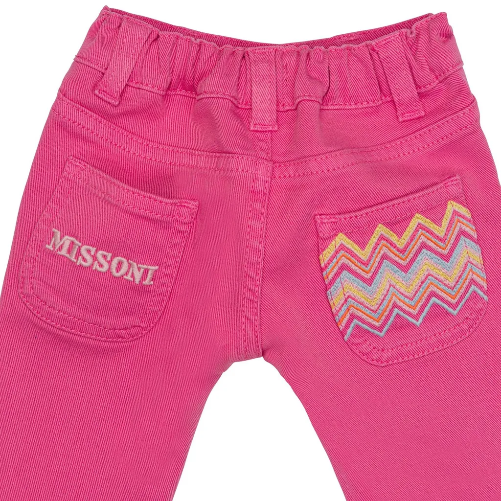 Missoni Kids Kids Zigzag-Embroidered Tapered-Leg Trousers