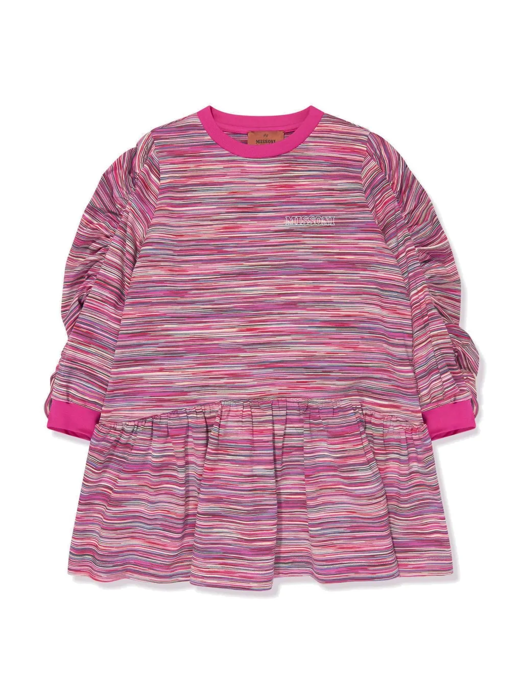 Missoni Kids Gathered Detailed Crewneck Dress