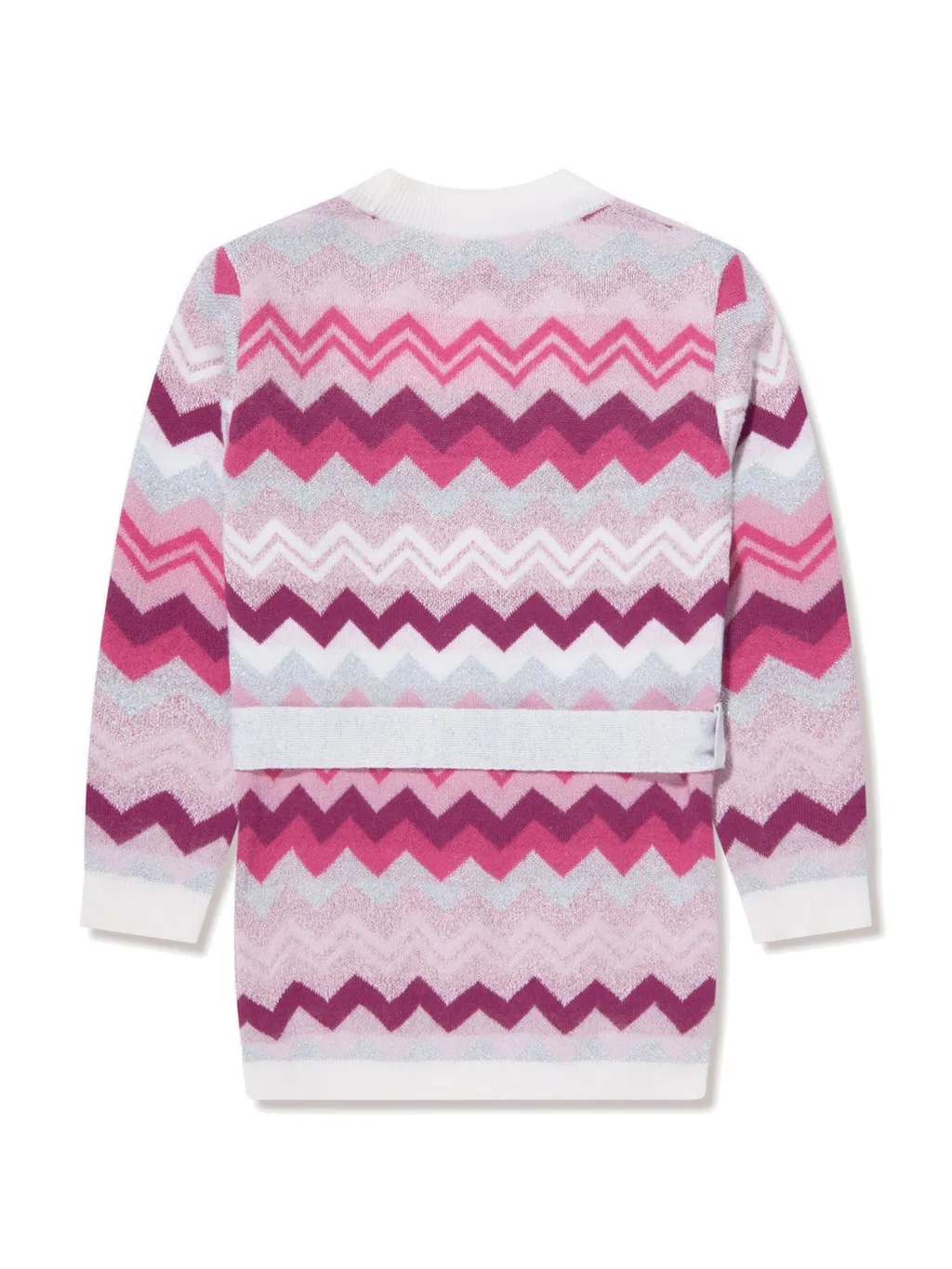 Missoni Kids Zig-Zag Knitted Tied Waist Cardigan