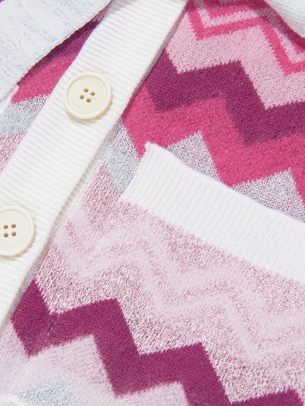 Missoni Kids Zig-Zag Knitted Tied Waist Cardigan