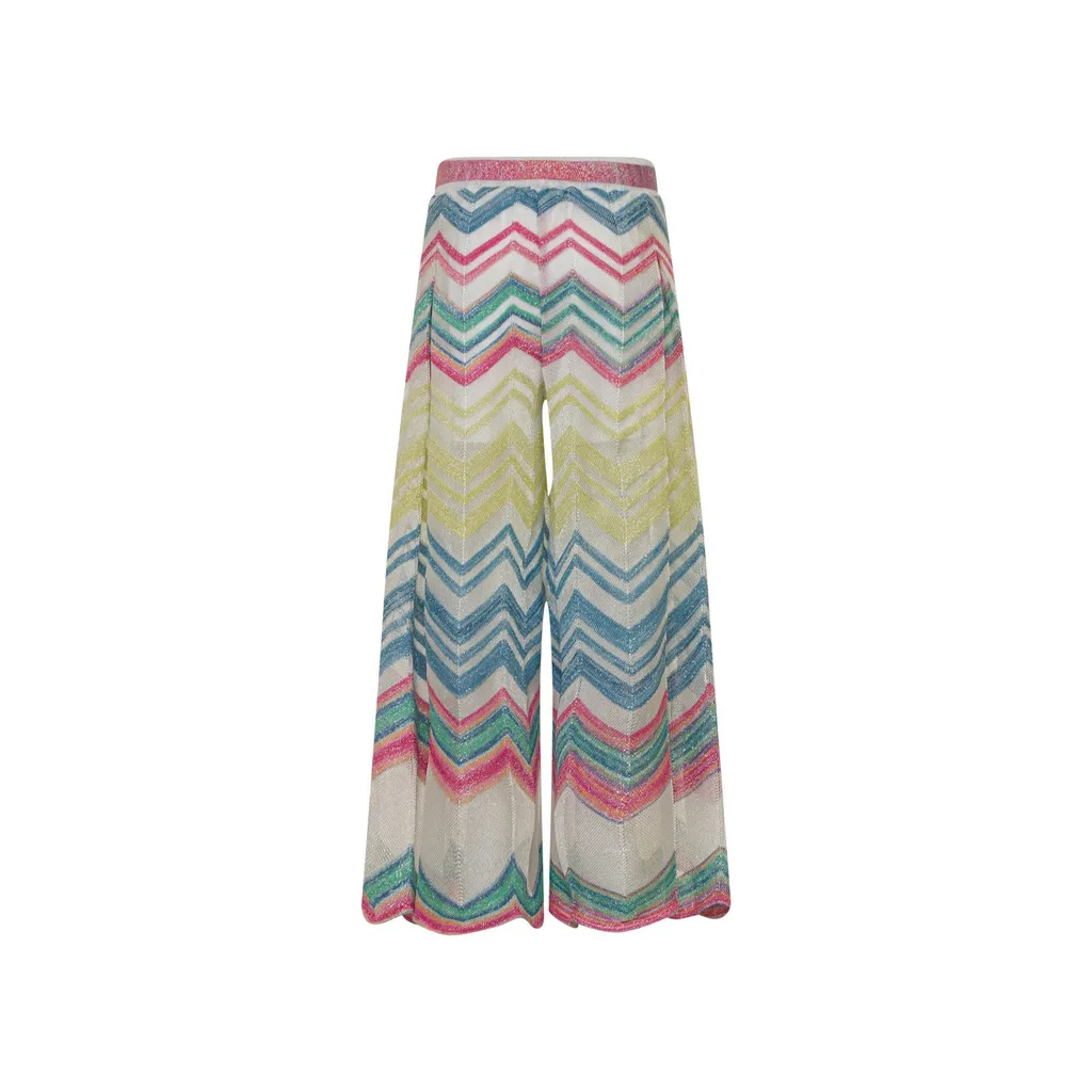 Missoni Kids Zigzag Wide-Leg Trousers