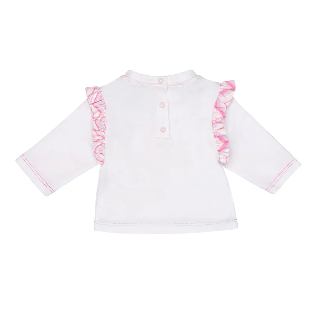 Missoni Kids Logo-Printed Ruffled Detailed T-Shirt