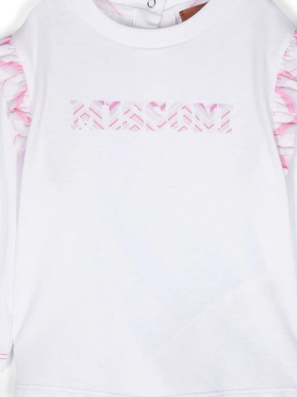 Missoni Kids Logo-Printed Ruffled Detailed T-Shirt