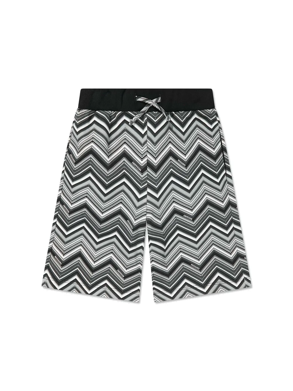 Missoni Kids Chevron Printed Drawstring Bermuda Shorts