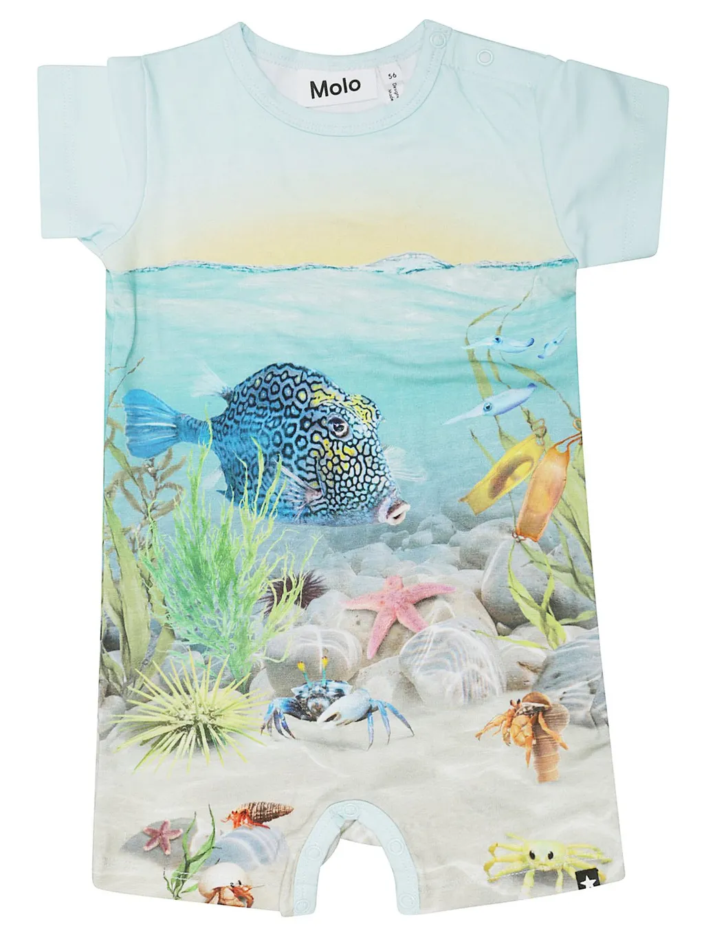 Molo Kids Finn Printed Short Sleeve Romper