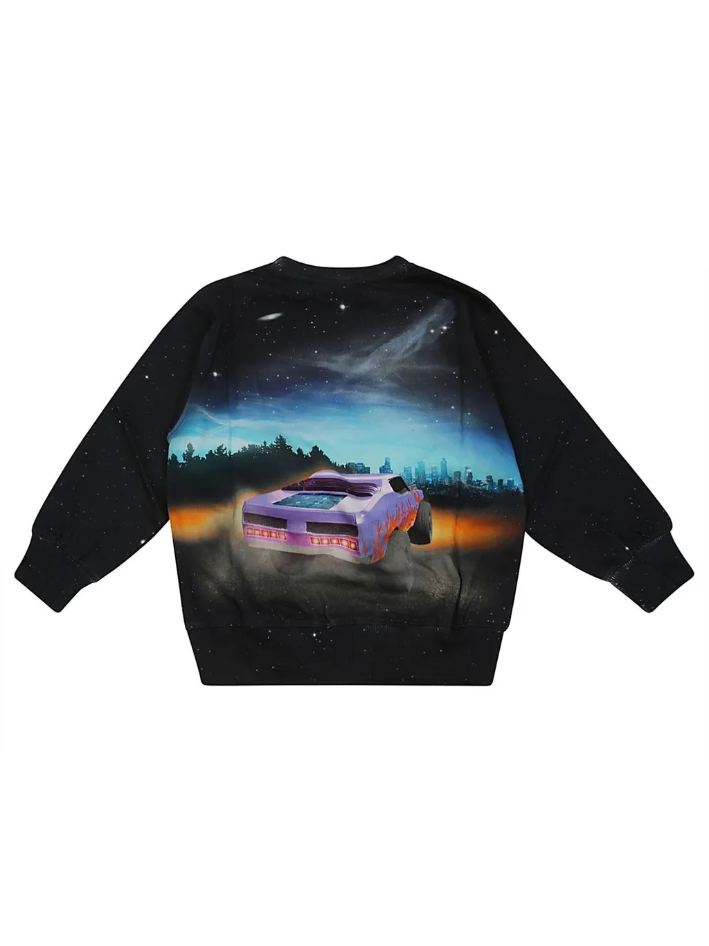 Molo Kids Mattis Car Printed Crewneck Sweatshirt
