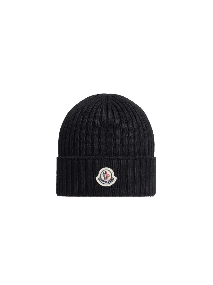 Moncler Logo Wool Beanie Hat