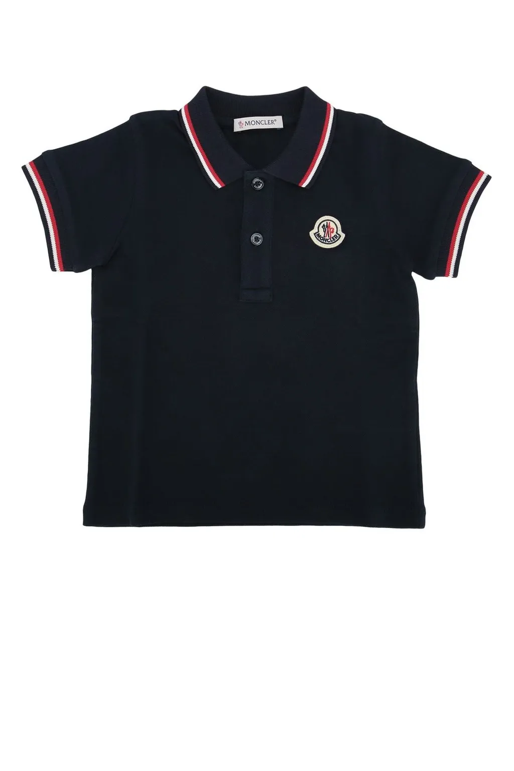 Moncler Enfant Embroidered Logo Polo Shirt