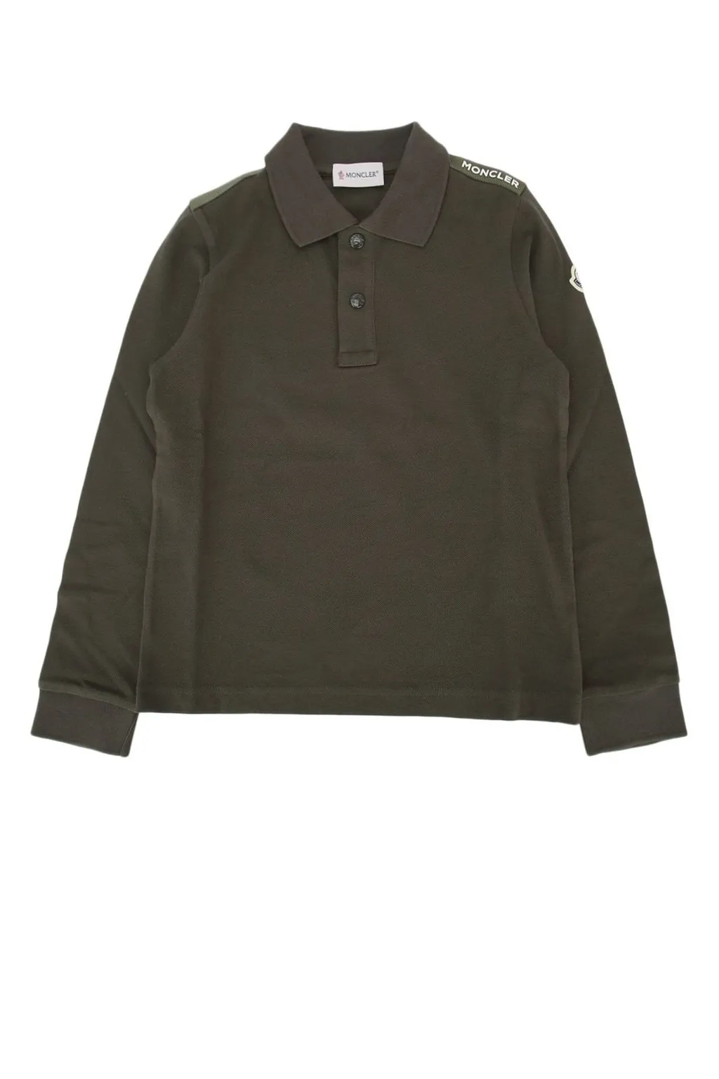 Moncler Enfant Logo Patch Long-Sleeved Polo Shirt