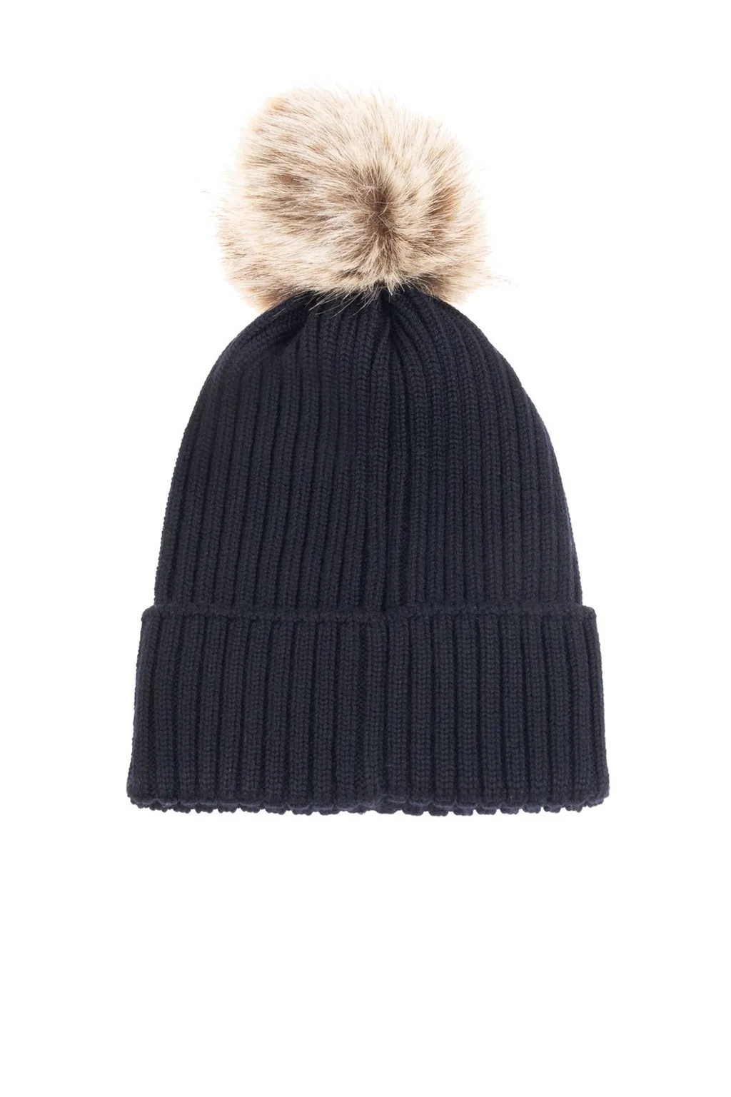 Moncler Enfant Turn Up Ribbed Tricot Hat