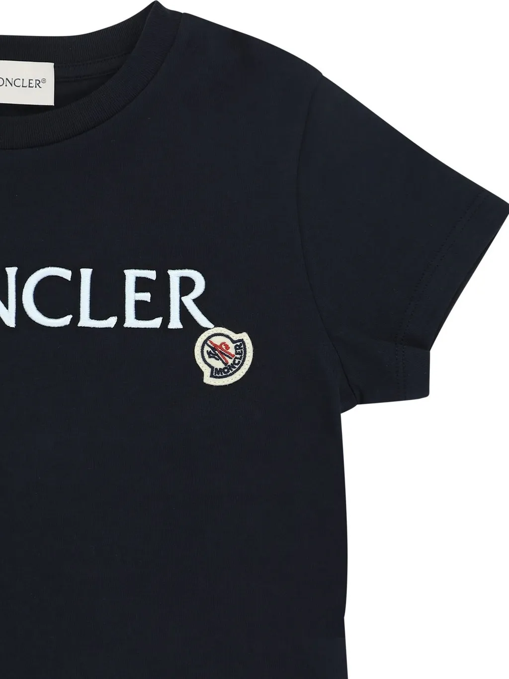 Moncler Enfant Logo Embroidered Crewneck T-Shirt