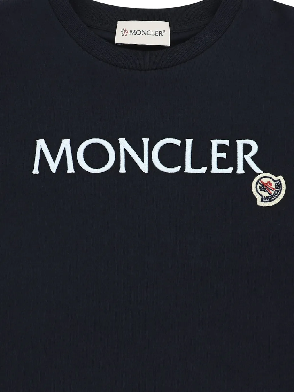 Moncler Enfant Logo Embroidered Crewneck T-Shirt