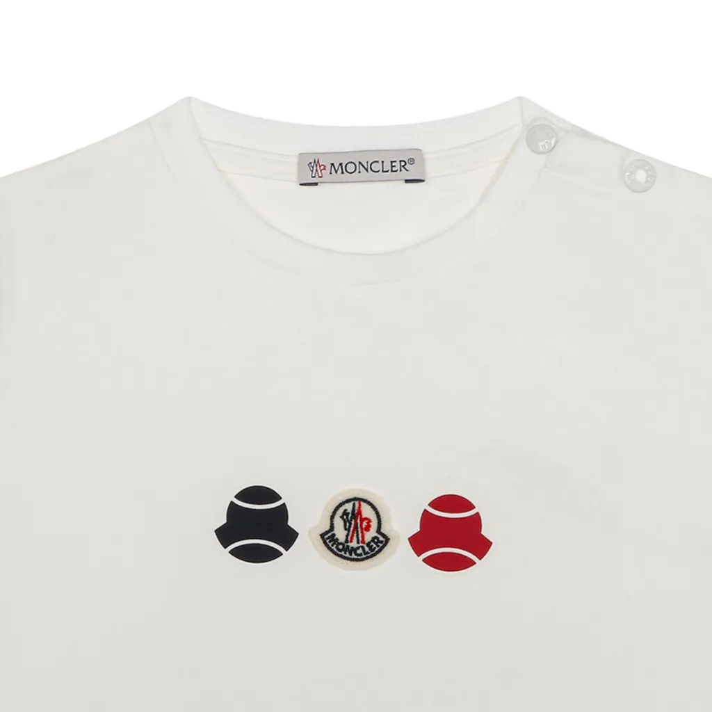 Moncler Enfant Logo Patch Crewneck T-Shirt