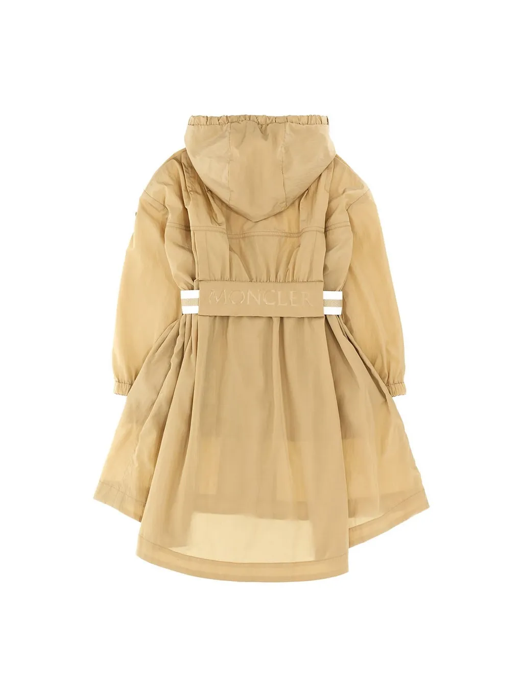 Moncler Enfant Logo-Printed Belted-Waist Hooded Rain Jacket