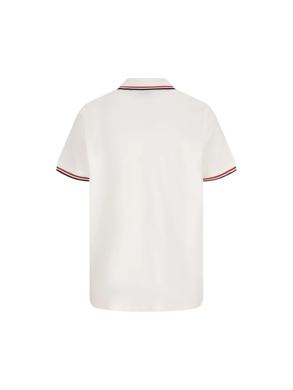 Moncler Enfant Logo Patch Strip-Trim Polo Shirt