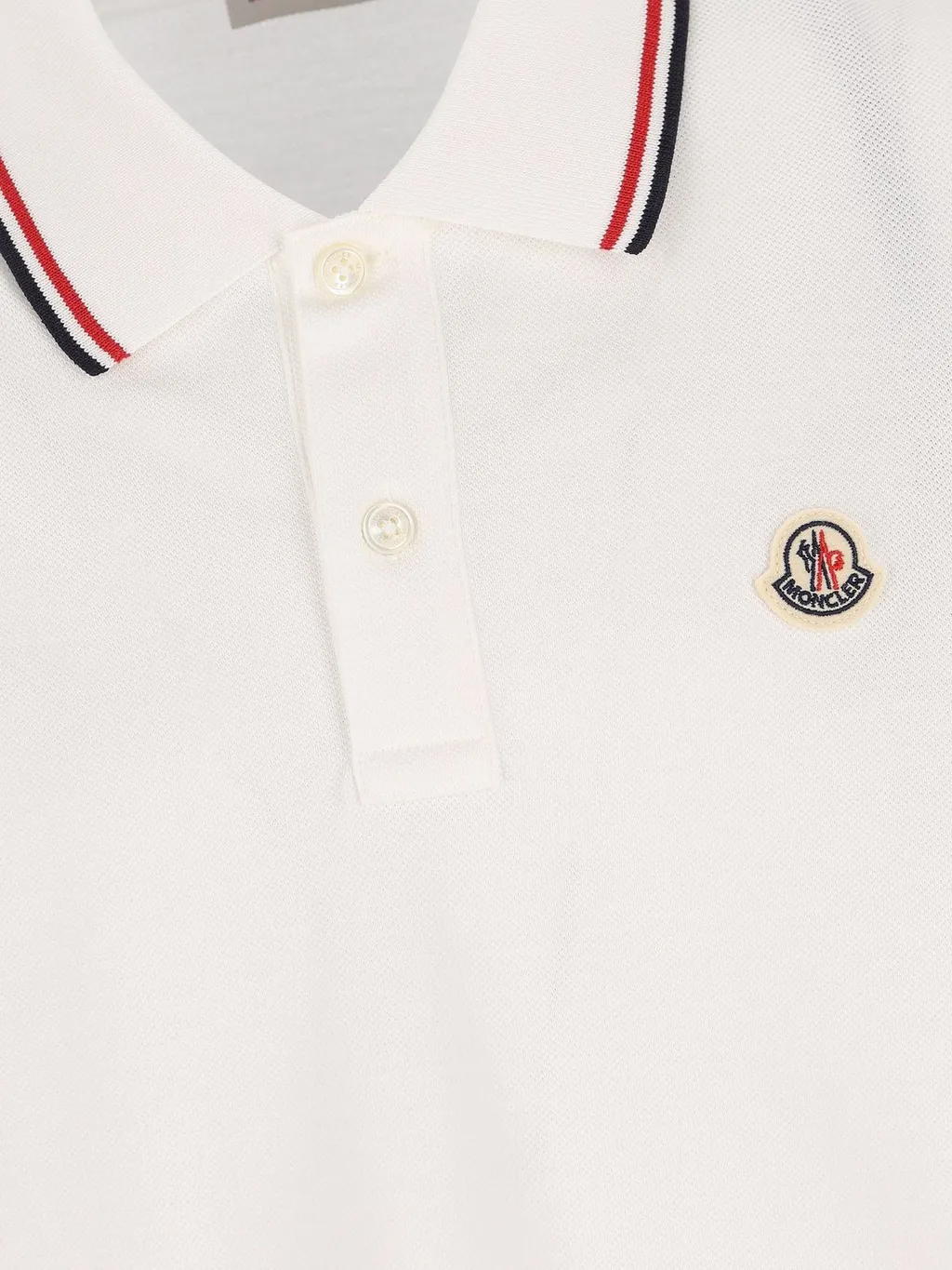 Moncler Enfant Logo Patch Strip-Trim Polo Shirt