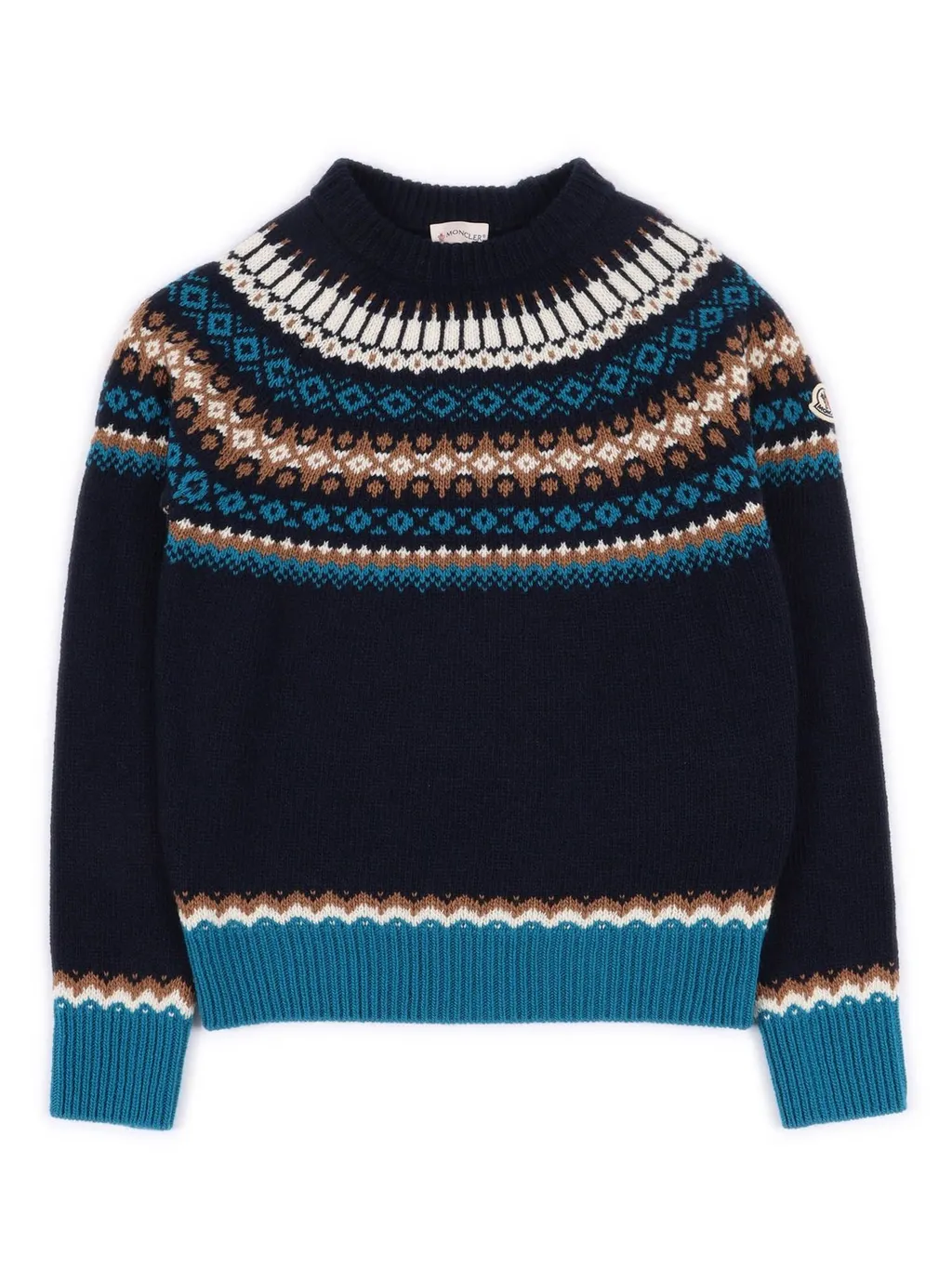 Moncler Enfant Fair-Isle Pattern Crewneck Knitted Jumper